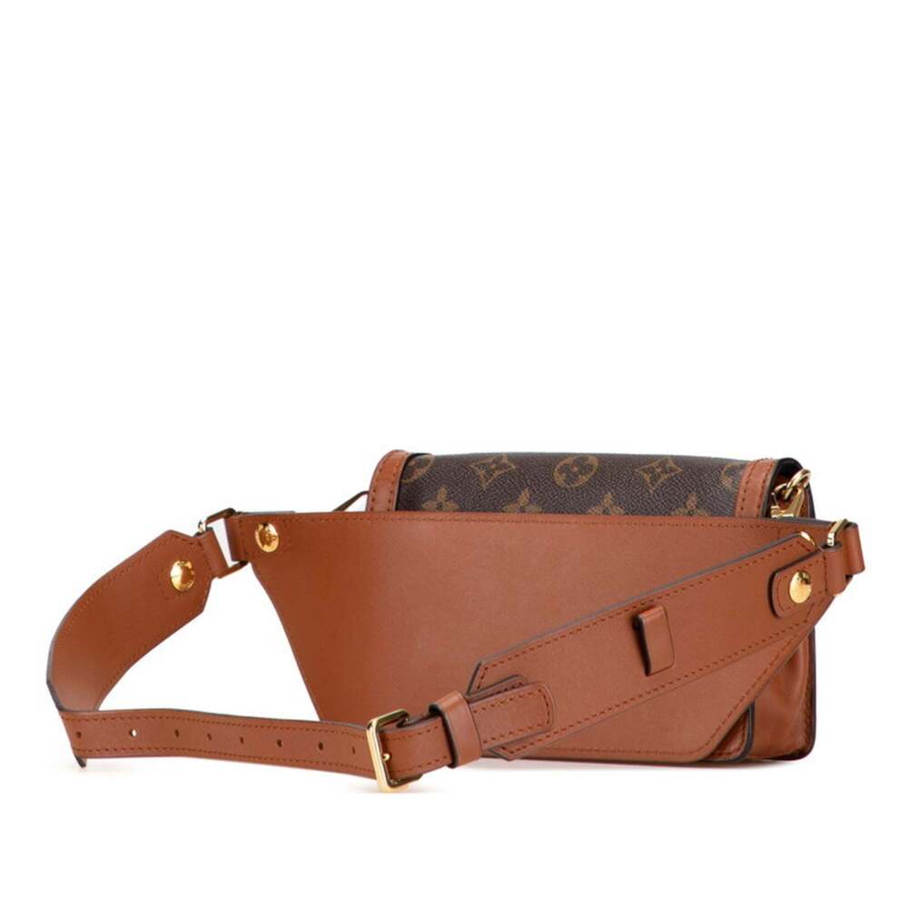 LOUIS VUITTON Authentic Brown Monogram Leather Dauphine Hobo Bag - Picture 2 of 10